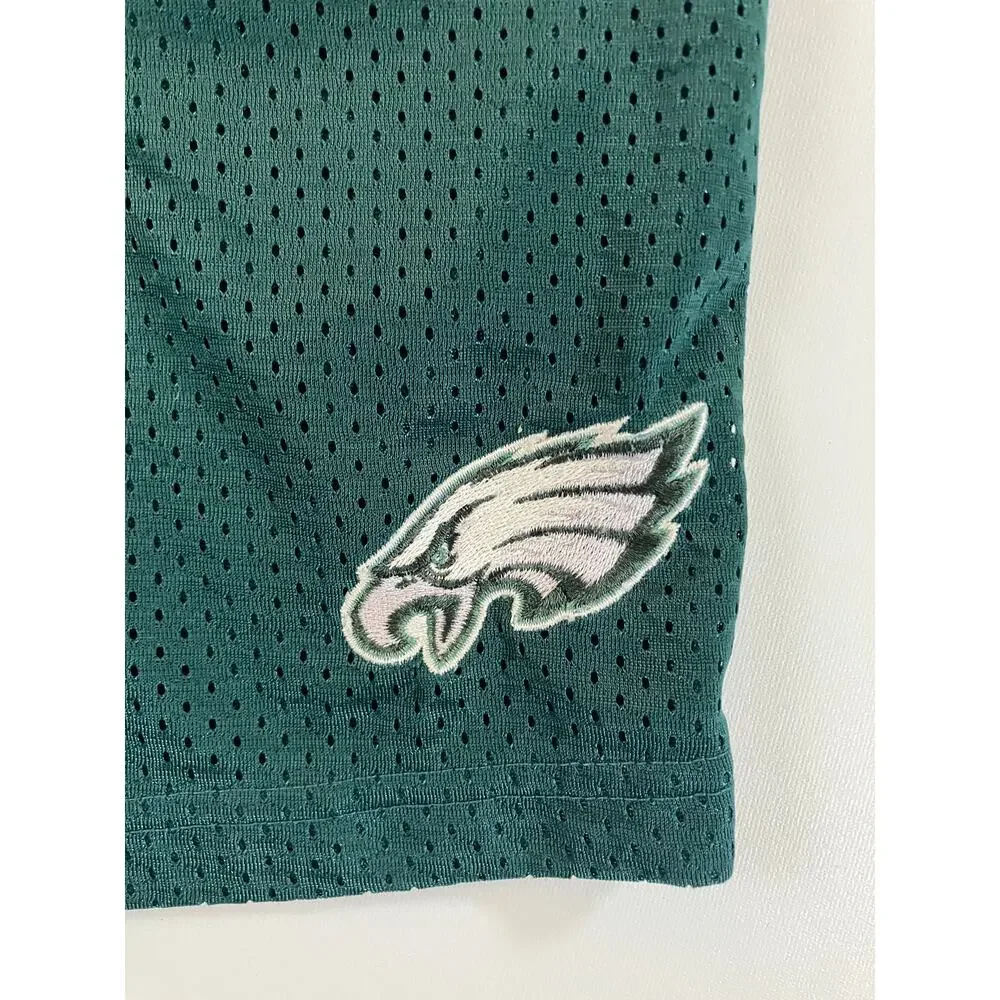 Philadelphia Eagles NFL Youth M 10/12 Green Mesh Athletic Shorts Embroidered